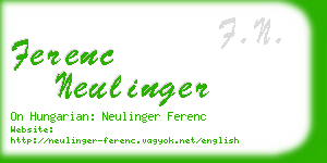 ferenc neulinger business card